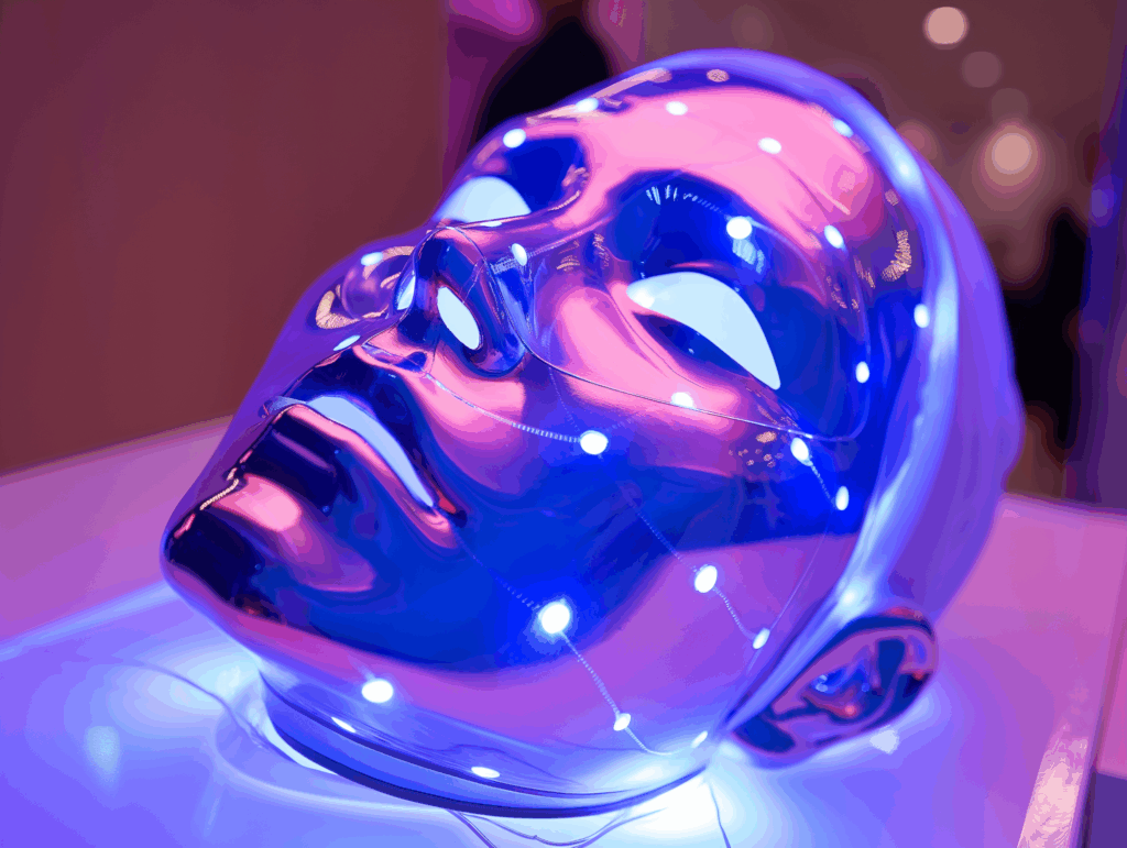 LED mask treatment results red light session at Healing Skin