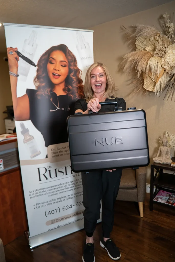 Paramedical Tattoo Certification Student Holding NUE Training Case