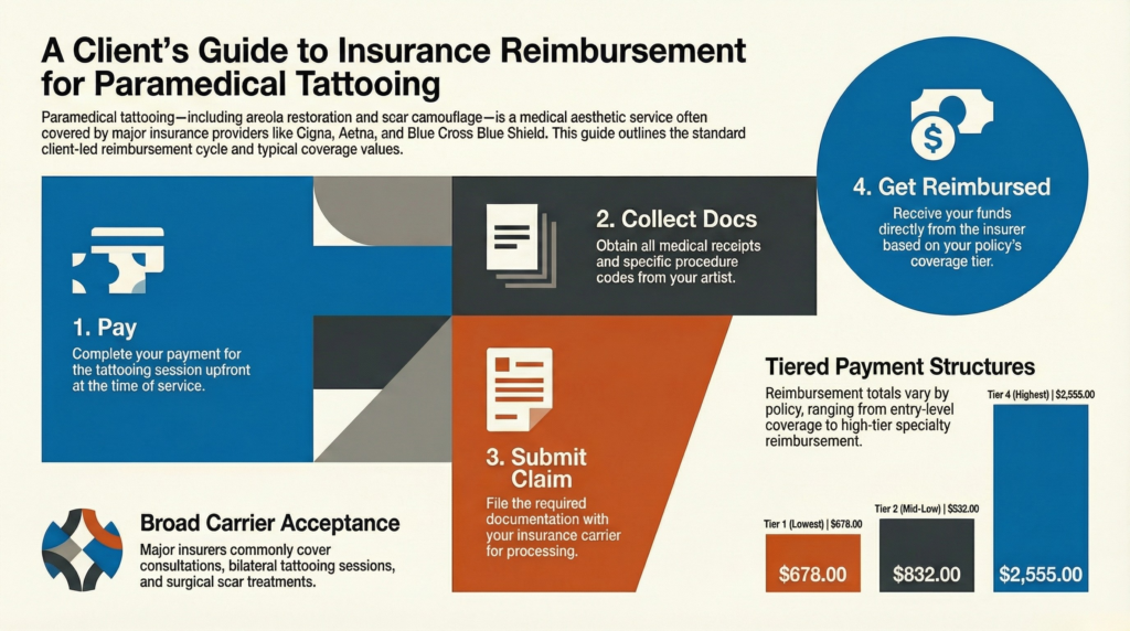 Step-by-step paramedical tattooing insurance reimbursement process for clients