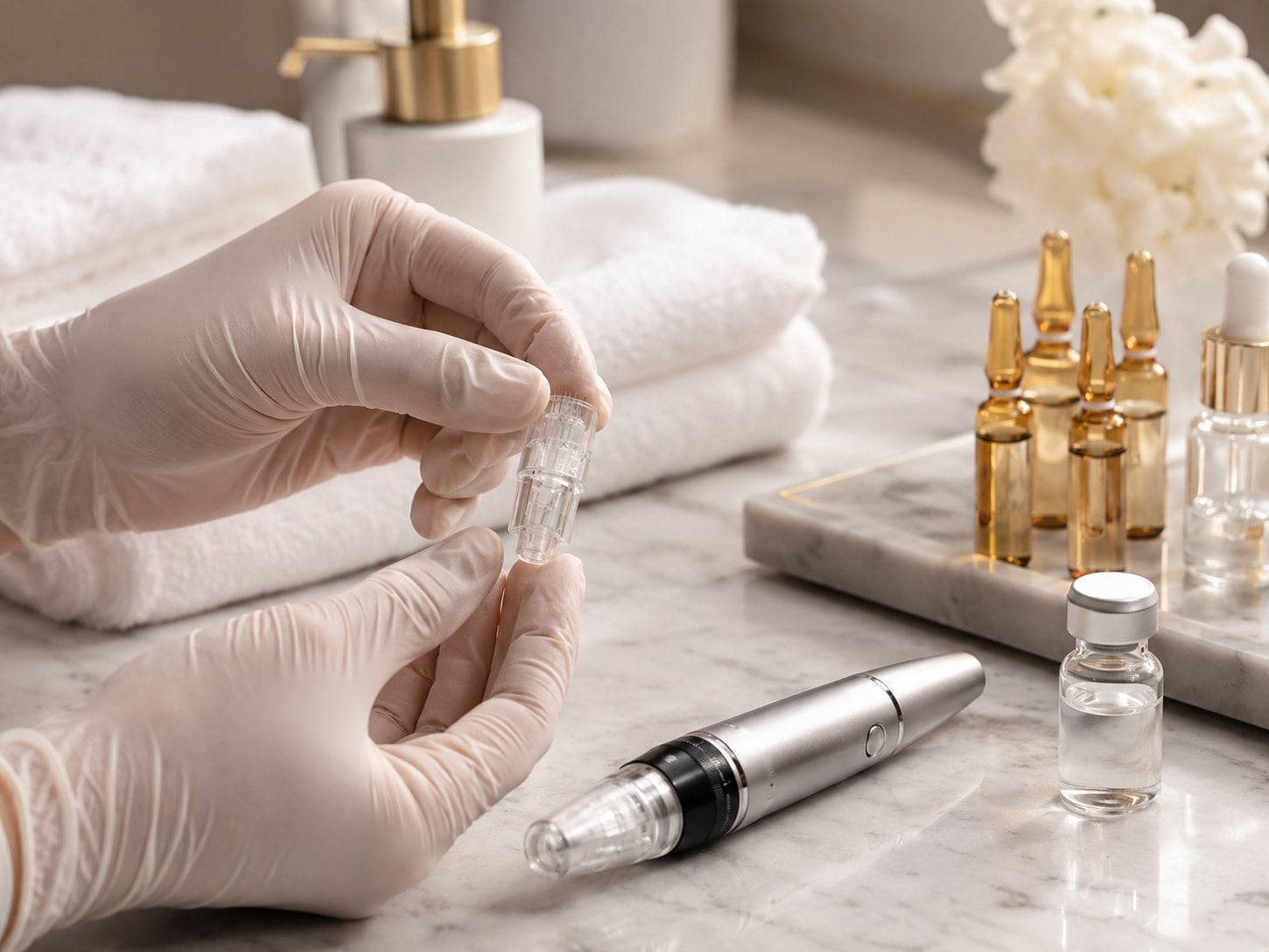 Collagen induction therapy microneedling session at Healing Skin