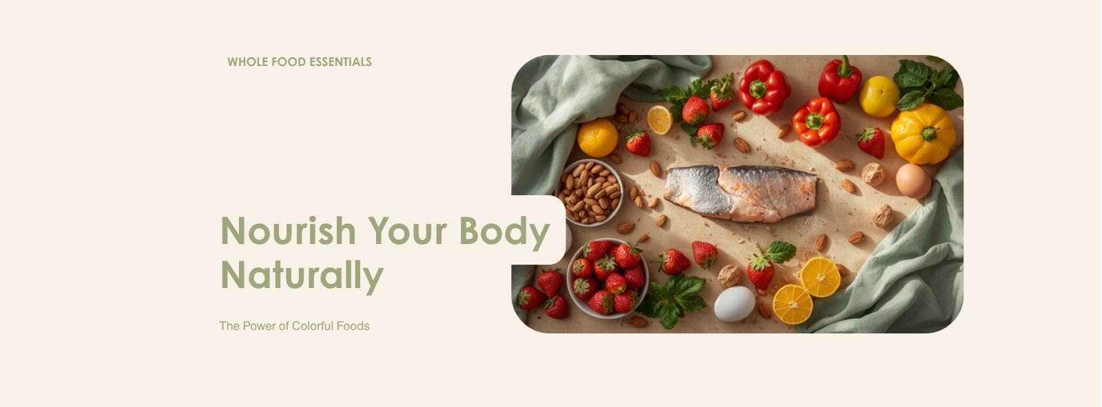 Diet for stretch marks — collagen-supporting whole foods flat lay